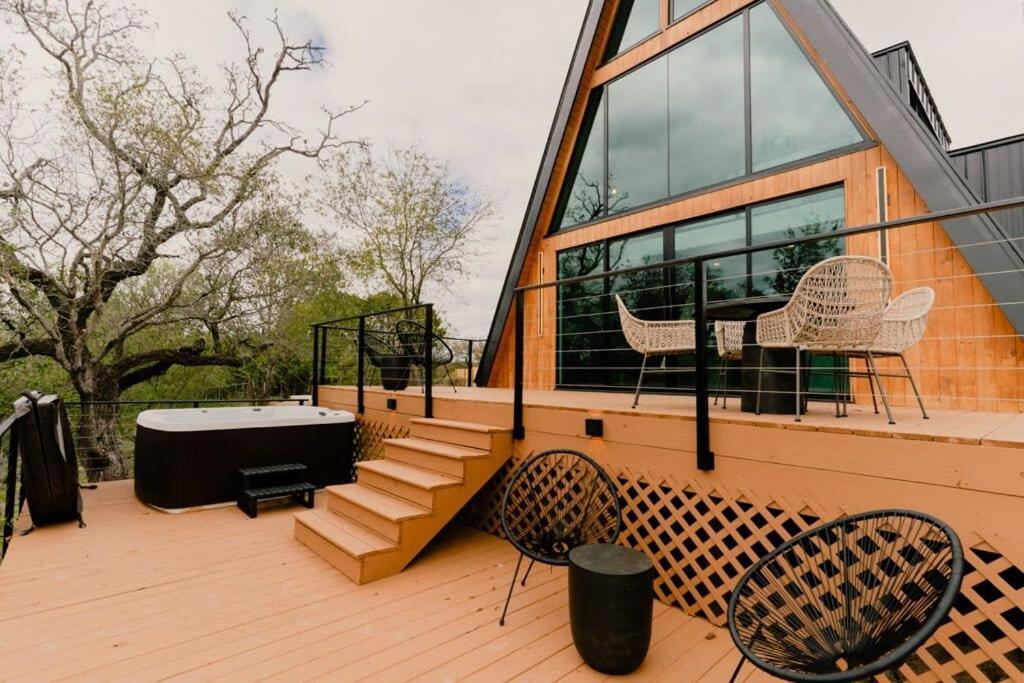 The Pedernales A-Frame Villa Fredericksburg Eksteriør bilde